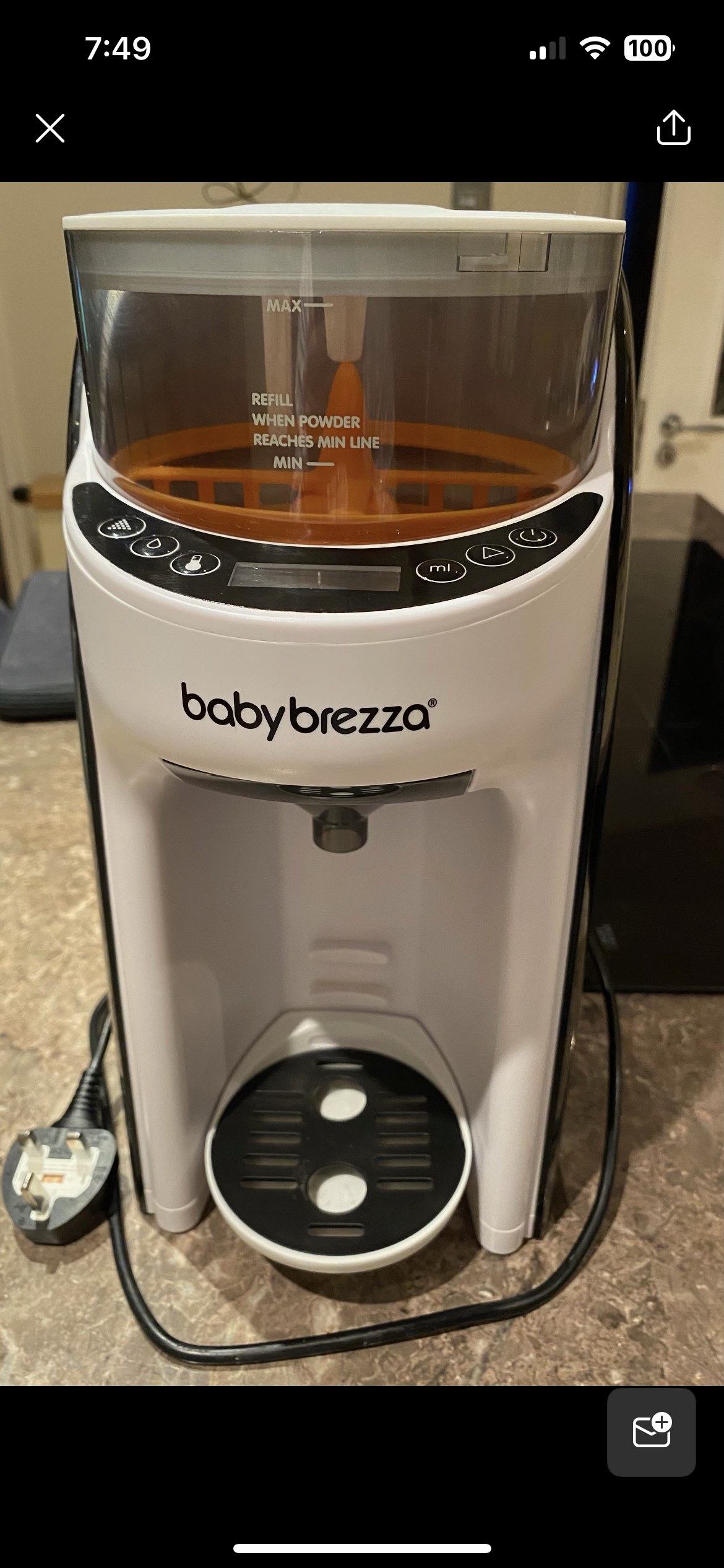 Baby Brezza Formula Pro machine