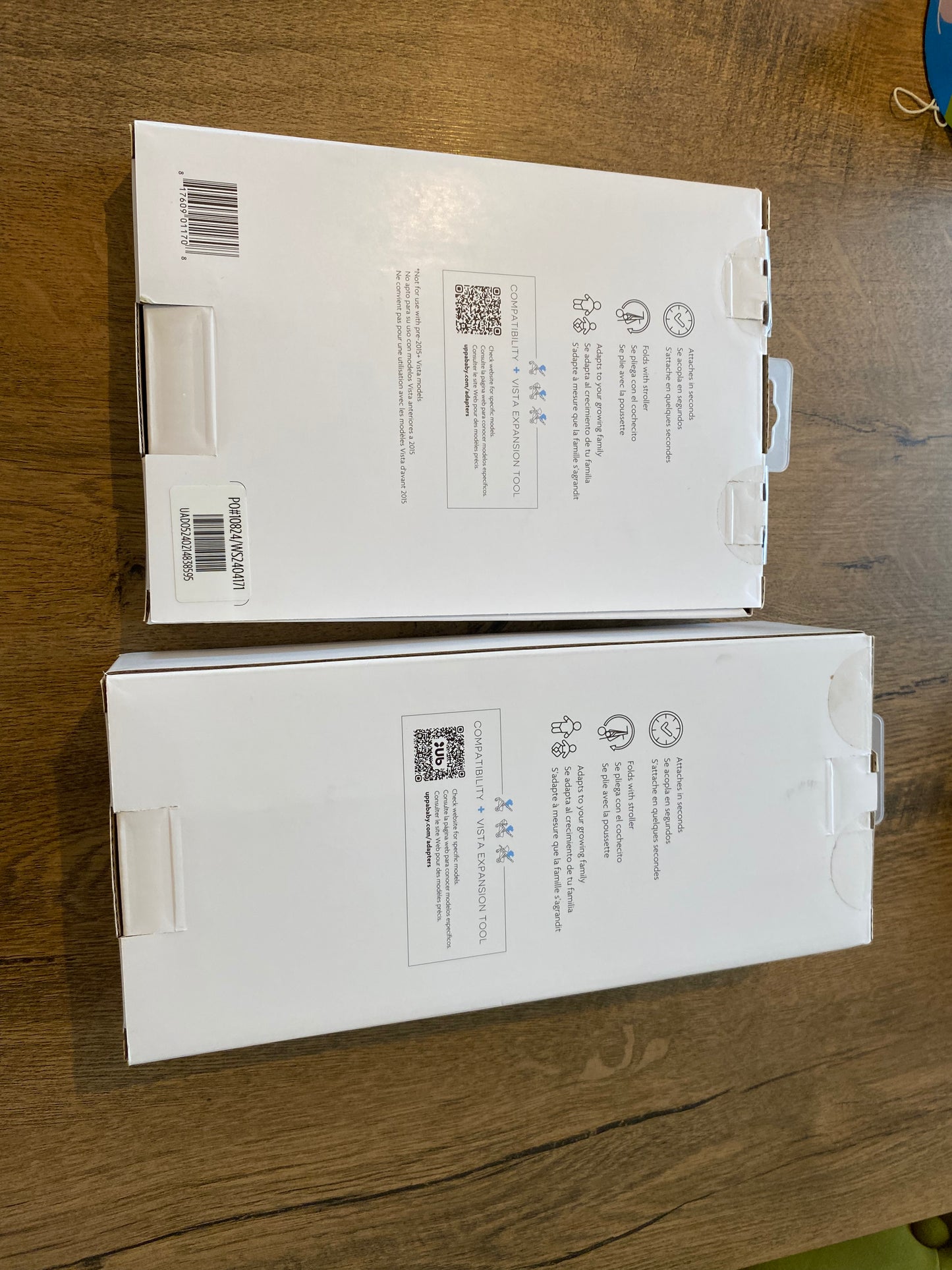 Uppababy upper and lower adapters