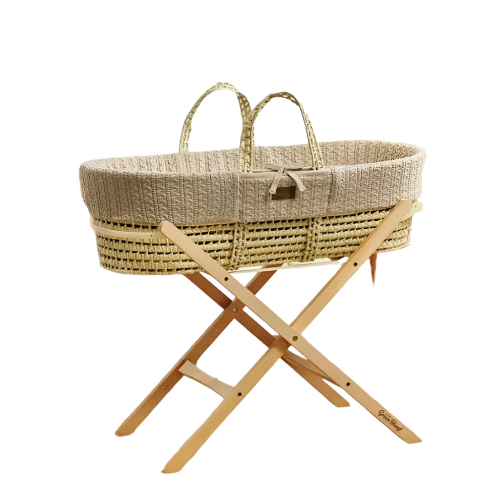 Little Green Sheet Moses Basket