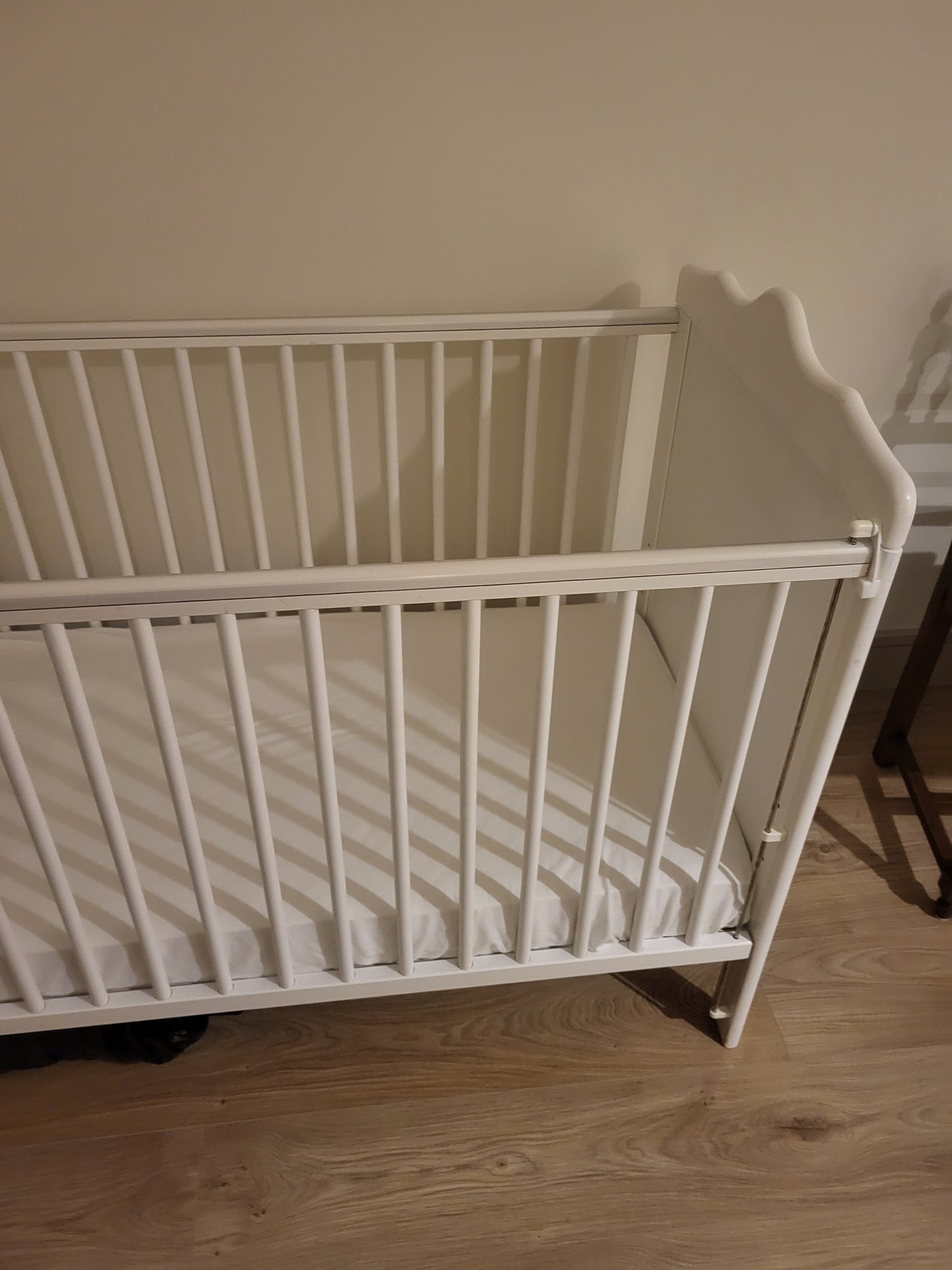 Baby's White Wooden Cot