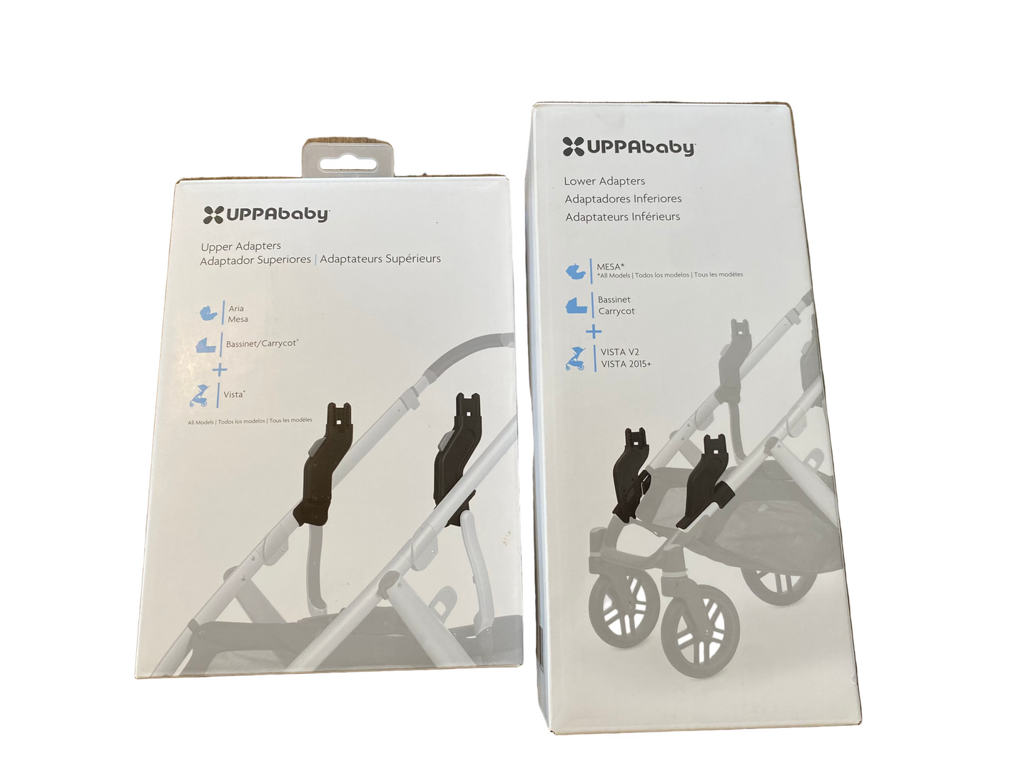 Uppababy upper and lower adapters