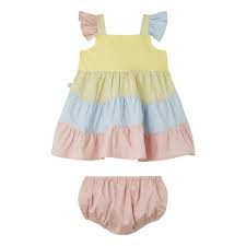 Stella McCartney Kids Satin Ruffle Dress | Peach