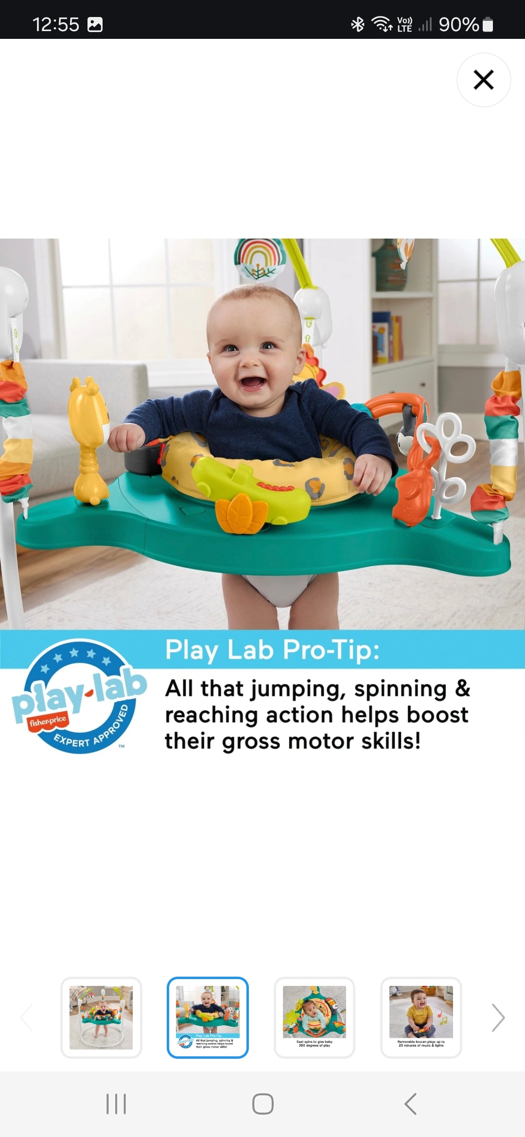 Fisher-Price Jumperoo Leaping Leopard Activity Baby Jumper