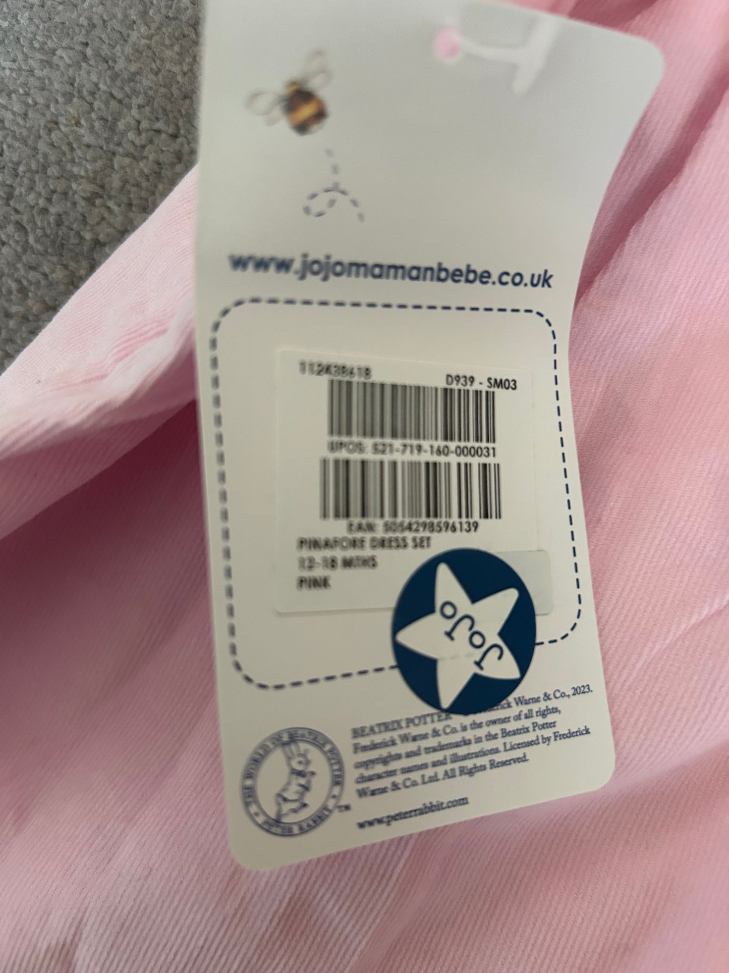 JoJo Maman Bebe peter rabbit dress set