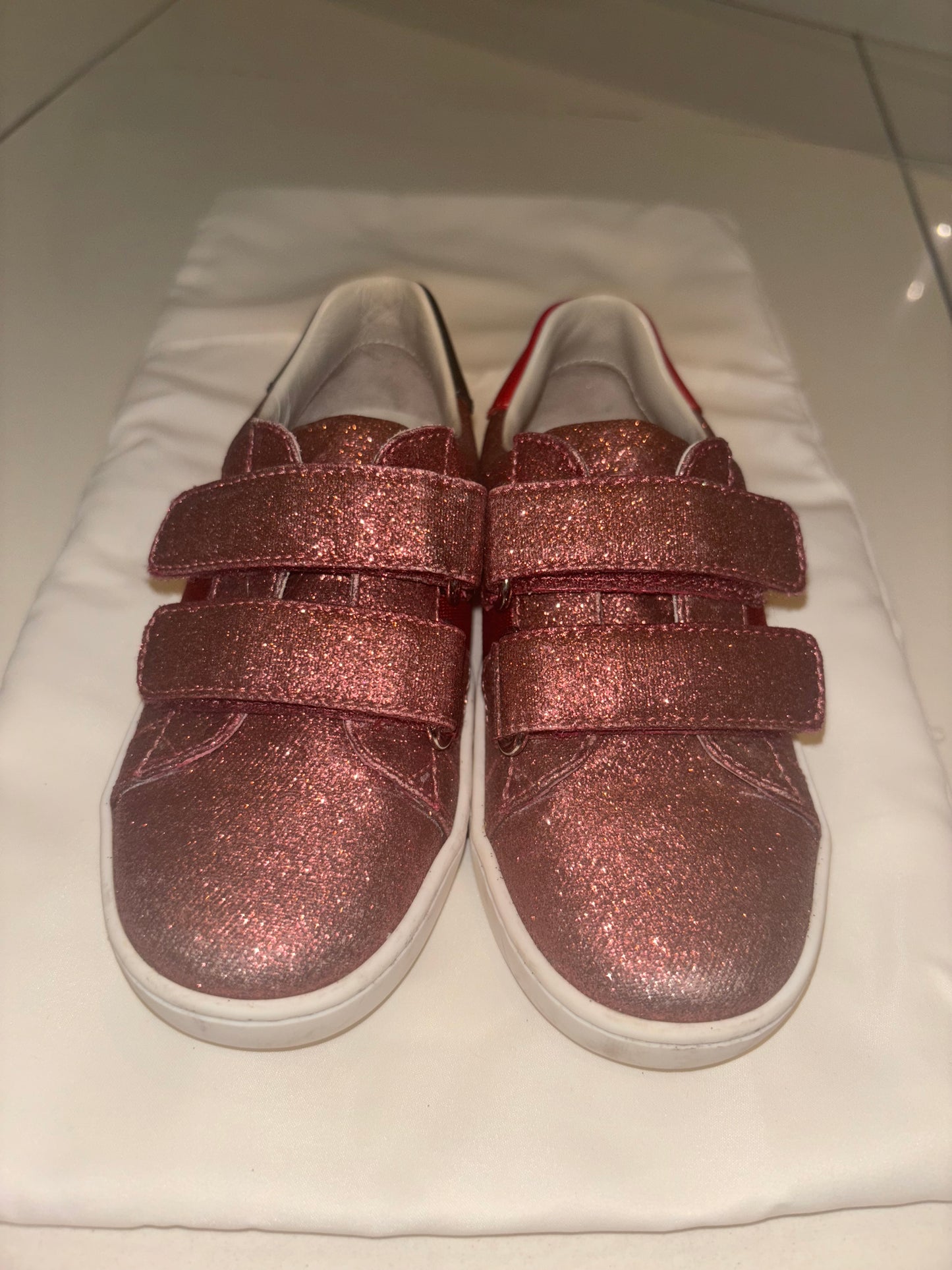 Gucci Girls Glitter Velcro Trainers