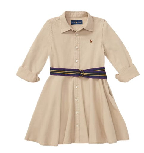 Ralph Lauren Belted Cotton Chino Shirtdress